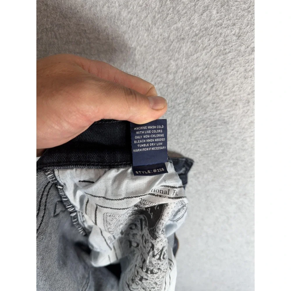 Grand River Jeans Mens 38x30 Black‎ Stretch SLIP 444 Traditional Fit Denim Pants